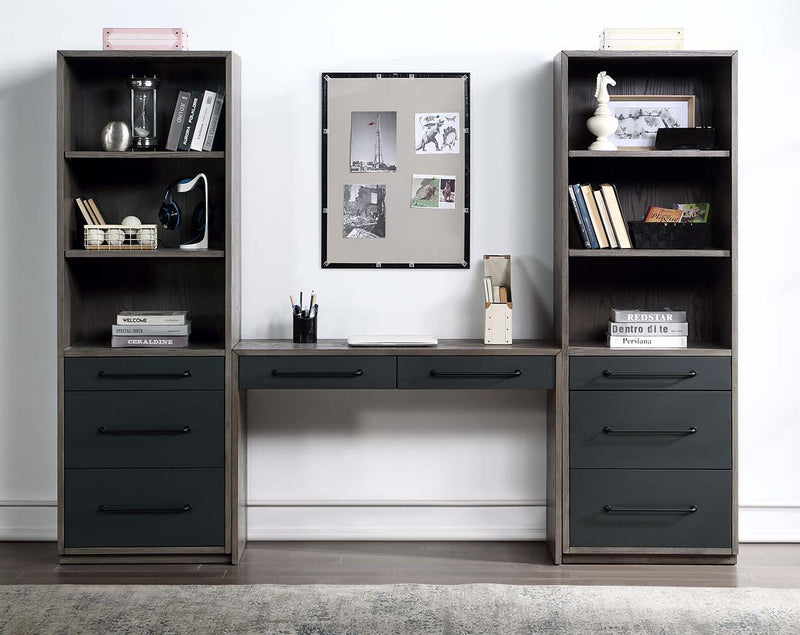 Estevon - Bookshelf - Gray Oak Finish - Atlantic Fine Furniture Inc