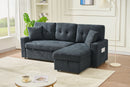 Reversible Sofa Couch Sleeper With Pull Out Bed And USB Port