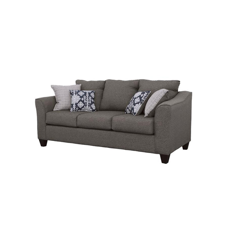 Salizar - Upholstered Flared Arm Sofa - Charcoal Gray - Atlantic Fine Furniture Inc