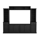 Minimalist Entertainment Wall Unit Set With Bridge For TVs Up To 75"