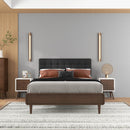 Caroline - Mid-Century Modern Style White Night Stand 2 Drawer