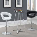 Zanella - Round Glass Top Bistro Bar Table - Chrome - Atlantic Fine Furniture Inc