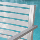 Outdoor Aluminum Rust Proof Barstools (Set of 2) - Silver