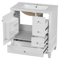 Freestanding Bathroom Vanity With Sink, Soft Close Door, 3 Drawers