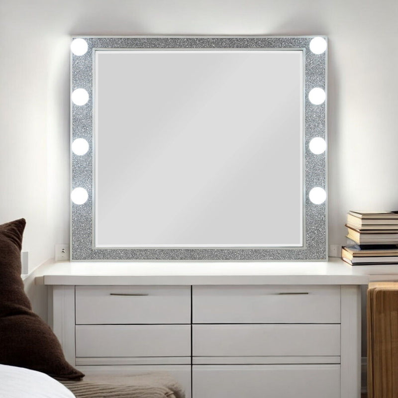 Sliverfluff - Mirror - Mirrored & Champagne Finish - 36" - Atlantic Fine Furniture Inc