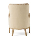 Crenshaw - Wing Arm Chair With Oak Frame And High Back - Beige