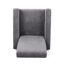 Bolt - Upholstered Recliner Chair With Stainless Steel Base - Gray / Chrome