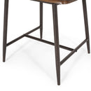 Rustic Farmhouse Style Dining Chair With Spindle Backrest - Dark Brown