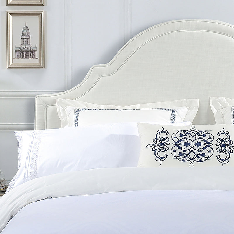 Catherine - Upholstered King Headboard - Antique White