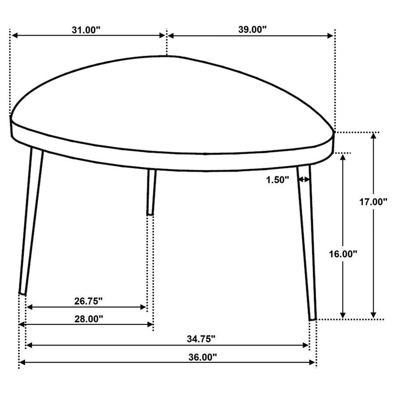 Odessa - Triangular Solid Wood Coffee Table