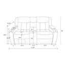 Blanca - Power Reclining Set With LED Lights, USB And Adjustable Headrest