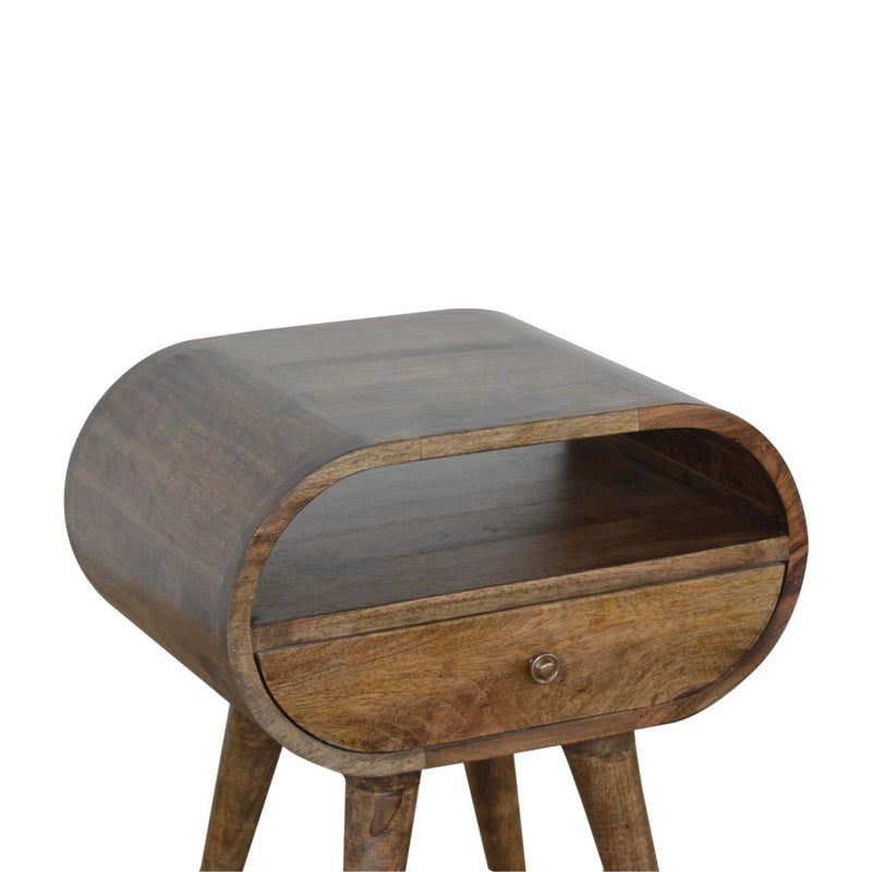 Circular Open Bedside Nightstand