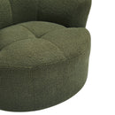 360° Swivel Chair Upholstered Accent Barrel Chair With Adjustable Headrest