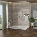 Dual Shower Head System With Ceiling Mount And Rough In Valve