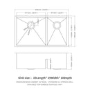 Modern Double Bowl Undermount Kitchen Sink 50 / 50 Design Stainless Steel