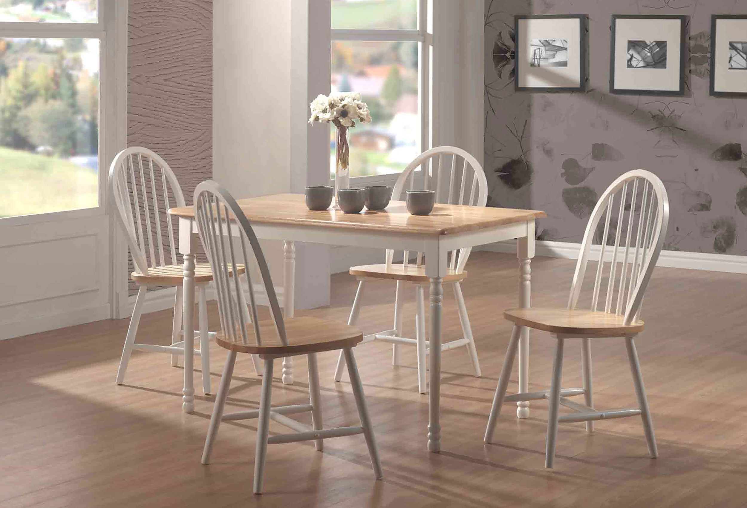 Cinder Wood Dining Side Chair White (Set of 4) — view 14
