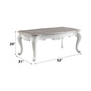Ciddrenar - Coffee Table - Marble Top & White