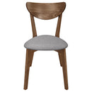 Alfredo - Dining Side Chair (Set of 2) - Gray And Natural Walnut - Atlantic Fine Furniture Inc