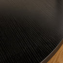 Modern Upholstered Round Ottoman Coffee Table With Storage Shelf