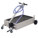 Heavy Duty 20 Gallon Low Profile Oil Drain With Pump Polypropylene - Gray