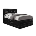 Lucille - 5 Piece Bedroom Set With Storage Drawers And Bookcase Headboard