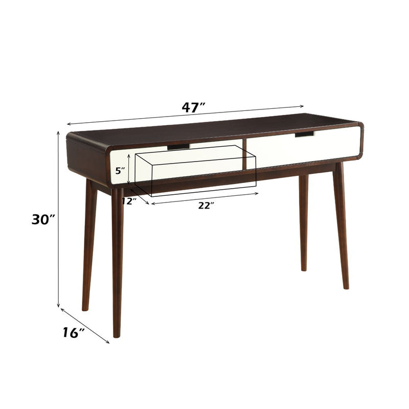 Christa - Accent Table - Espresso & White