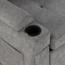 Convertible L Shaped Sofa Couch With Storage, Cup Holders, USB Ports