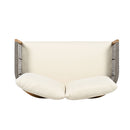 2 Pieces Outdoor Acacia Furniture Set, Woven Rope Outdoor Patio Loveseat, 2 Seat Deep Seating Group With Cushions And Coffee Table For Porch - Teak / Gray / Beige