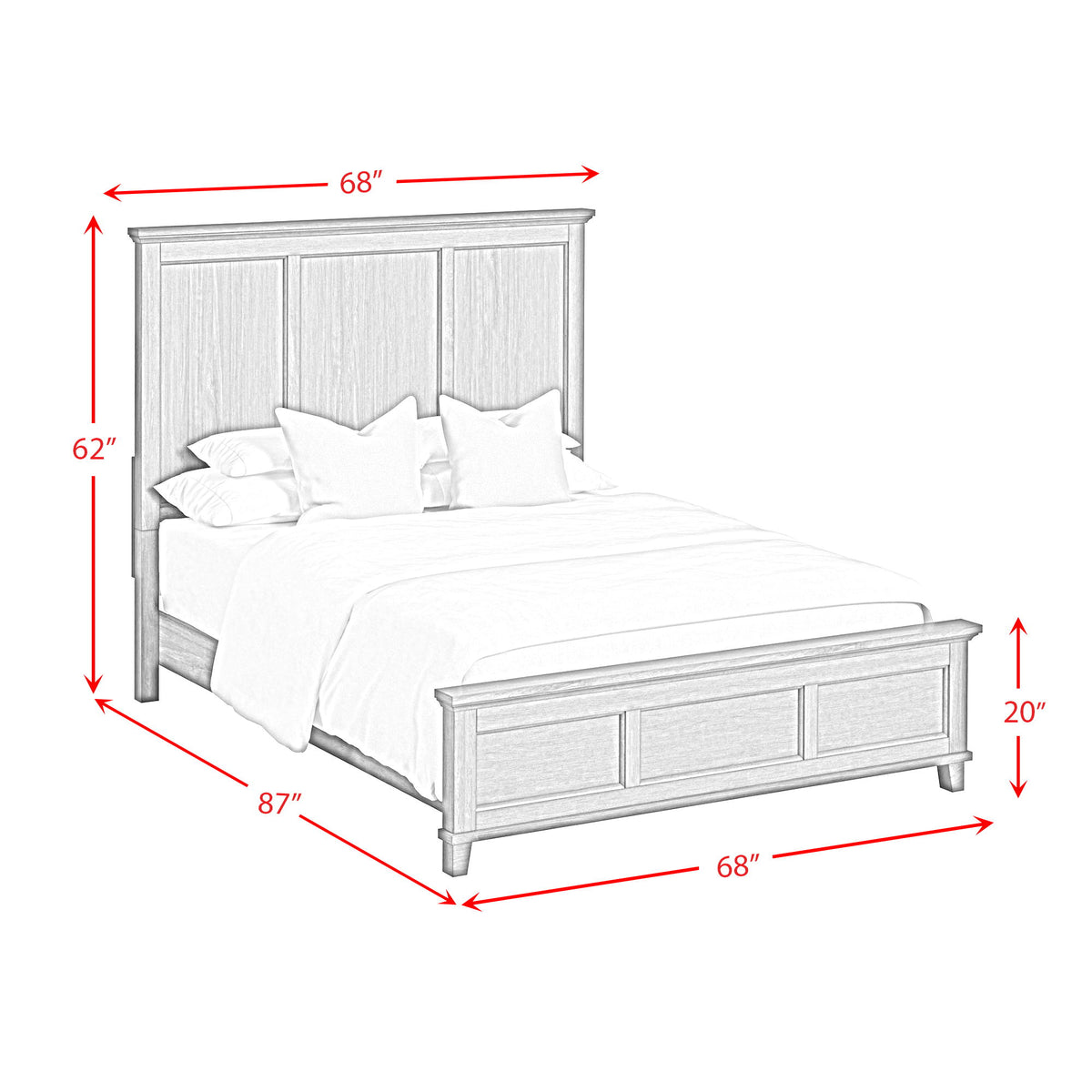 Canterbury Panel Bedroom Set in Dark Gray by Elements International, view 26