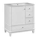 Freestanding Bathroom Vanity With Sink, Soft Close Door, 3 Drawers
