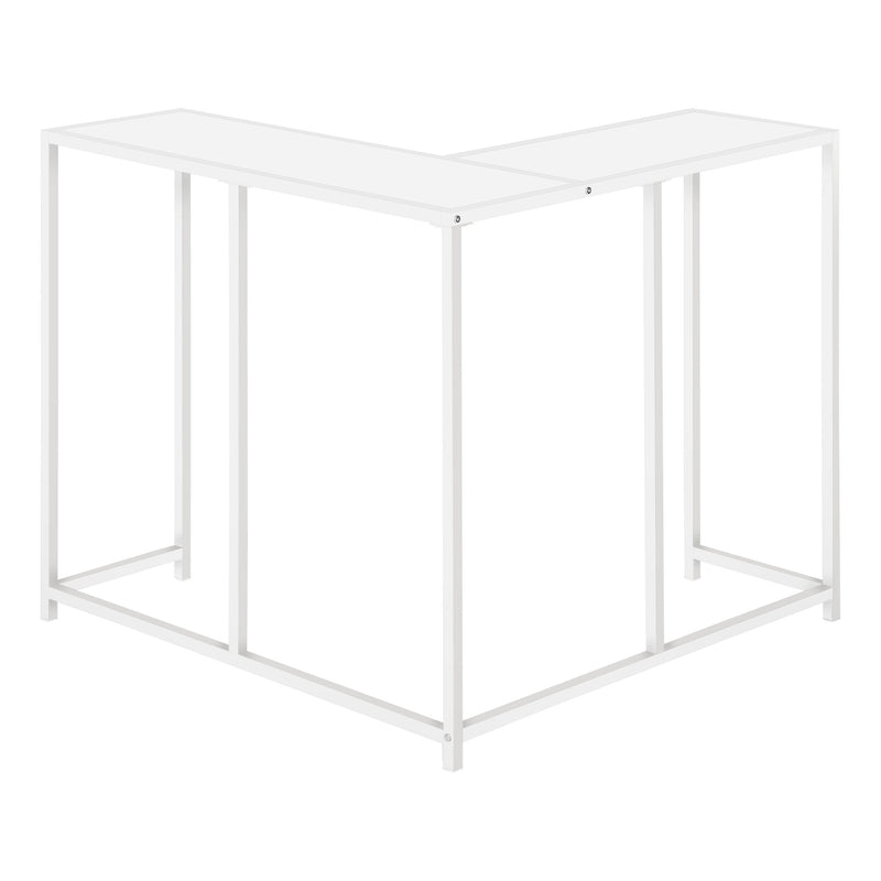 Corner Accent Console Table For Entryway, Unique L-Shaped Design