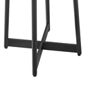 Ranlo - Round Accent Table With Geometric Legs - Black