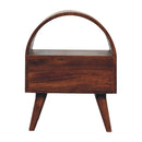 Dome Bedside Table - Brown