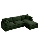 Contemporary Modular Sectional Sofa Set With Movable Ottoman
