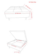 Shay - Large Square Coffee Table Storage Ottoman Mid-Century Style