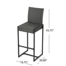 Outdoor Barstool With Hand Crafted Details (Set of 2)