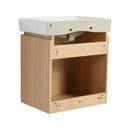 Wall Mounted Bathroom Vanity With Ceramic Sink And Storage Cabinet