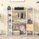 Open Style Wardrobe With Hanging Rails, Shelves And Drawers