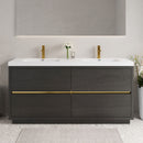 Bathin Freestanding Bathroom Vanity With Double Sinks, Bathroom Storage Vanity Cabinet With Stone Resin Countertop And Soft Close Drawers