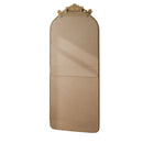 Full Body Arched Mirror With Vintage Carved Applique