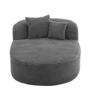 Modern Chaise Lounge Sofa Boneless Couch With Supportive Pillows