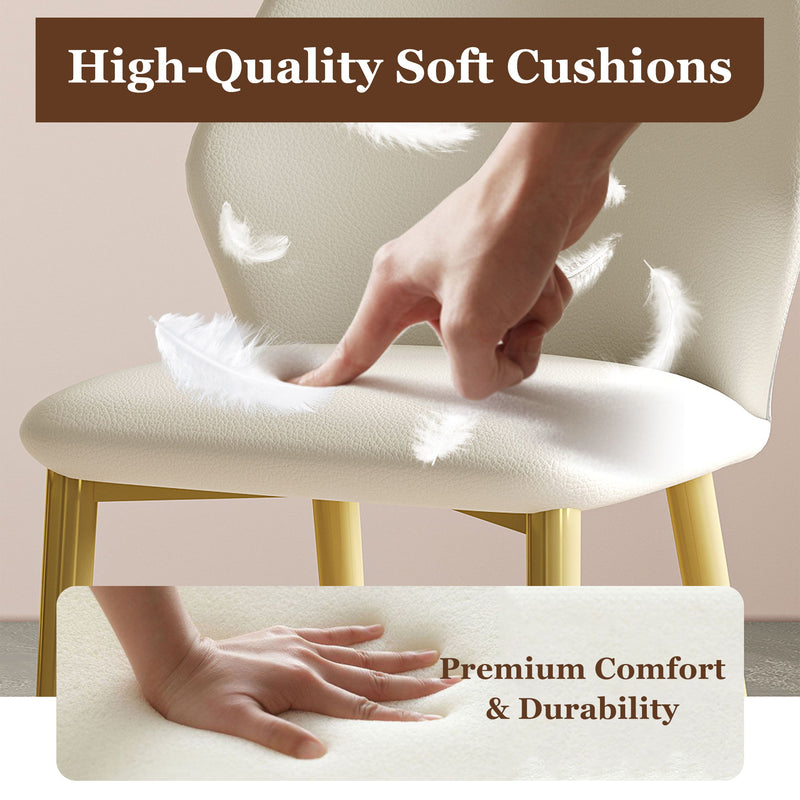 Dining Chairs (Set of 2) - Beige / Gray