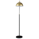Gloria - Arched Dome Shade Metal Floor Lamp Black - Gold