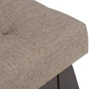 Draper - Upholstered Mid Century Tufted Ottoman Bench