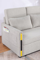 Percy - Teddy Velvet Sleeper Loveseat With Dual-Pull Sleeper Design