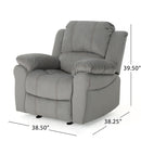 Wide Manual Glider Standard Recliner - Gray