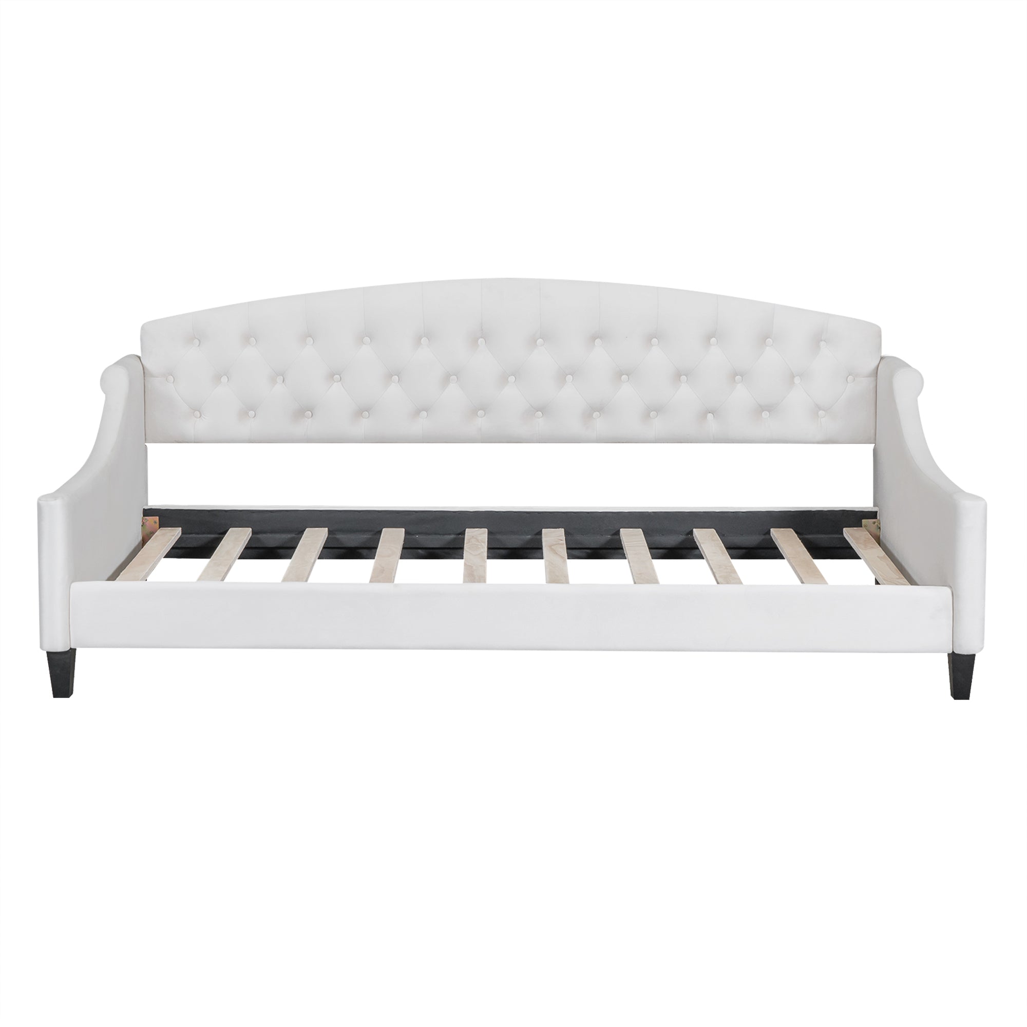 Modern Luxury Tufted Button Daybed,Twin,Beige - Atlantic Fine Furniture Melbourne FL