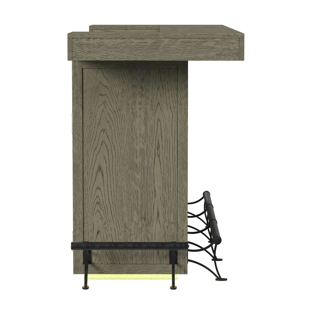 Jemma Bar Table With Light in Gray And Dark Espresso by Elements International, view 5