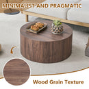 Cylindrical Coffee Table With Material For Living Room