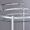 Chrissy - Round Glass Shelf Metal Bar Cart